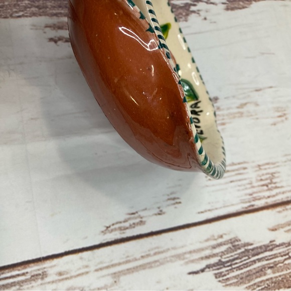 Pottery Olive Dish Signed Hand Painted & Glazed - Picture 9 of 14